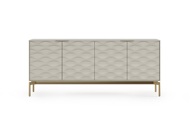 Ripple 7629 Credenza front view stone brass