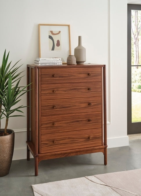 Walnut Grove 5-Drawer Tall Chest