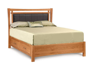 Monterey Bed with Storage and Upholstered Panel